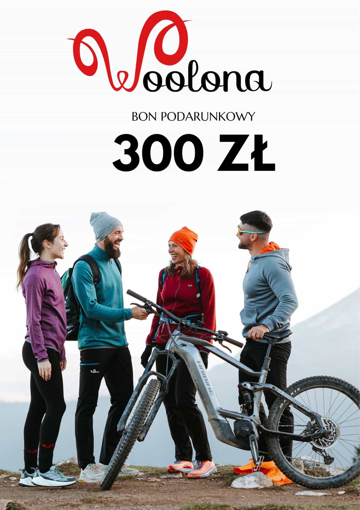 Bon podarunkowy Woolona o wartości 300 zł na prezent z wełny merino