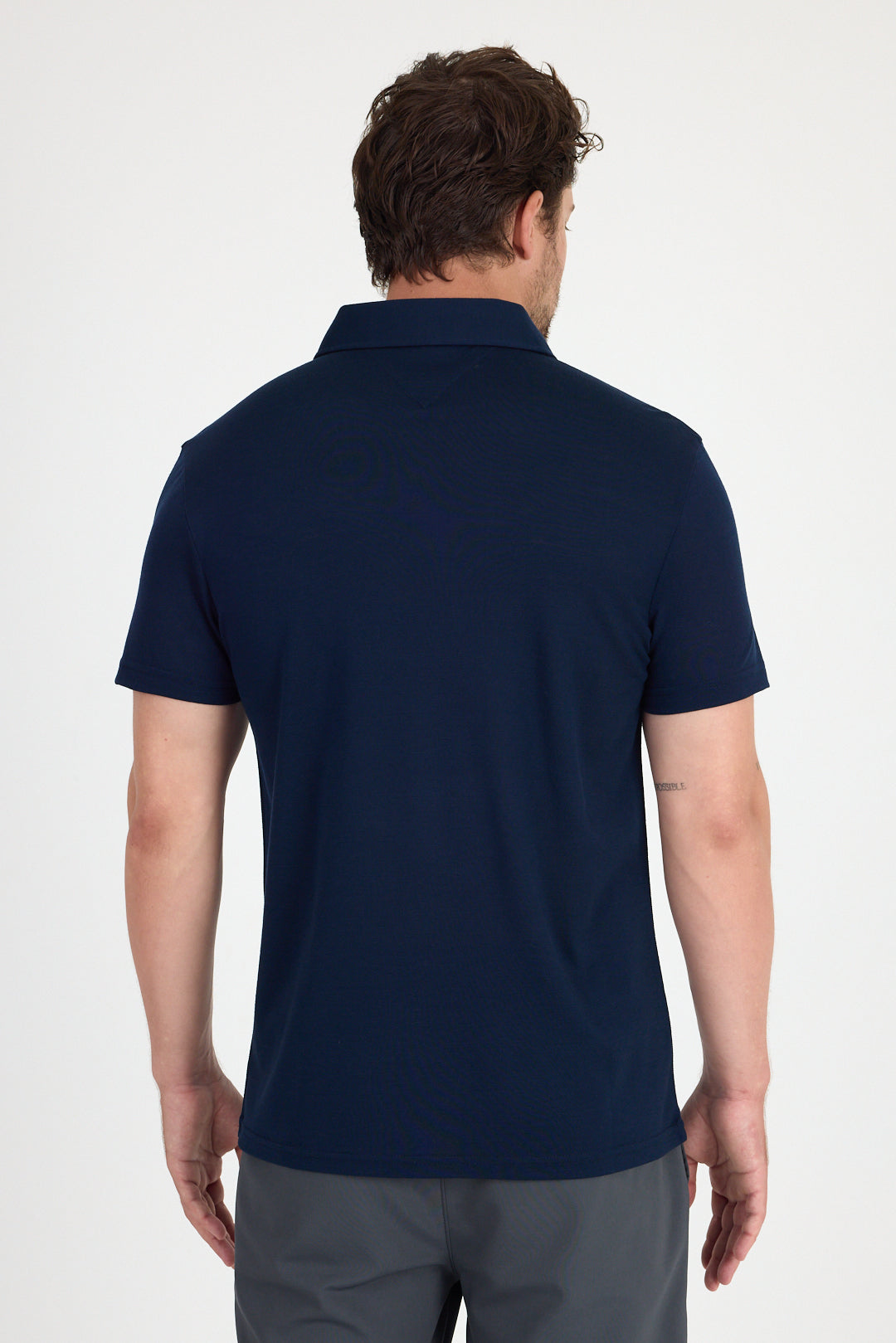Tmavě modrá pánská polokošile z merino vlny 170 g/m²
