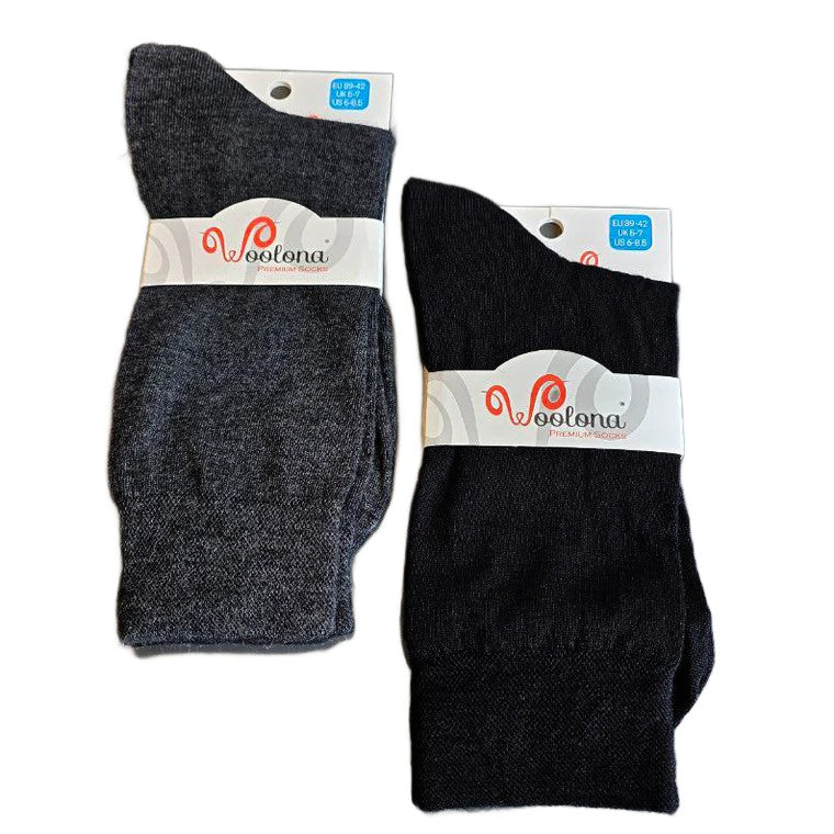 Skarpetki biznesowe unisex z wełny merino noszone do garnituru