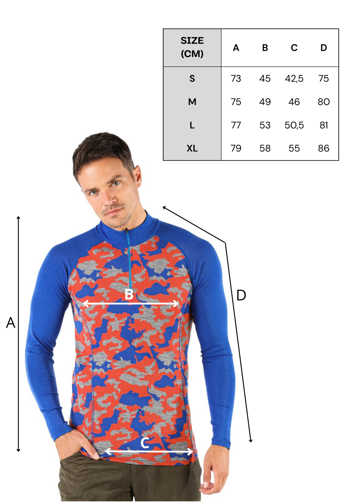 Ciepła męska bluza Asker Zip ze 100% wełny merino z zamkiem