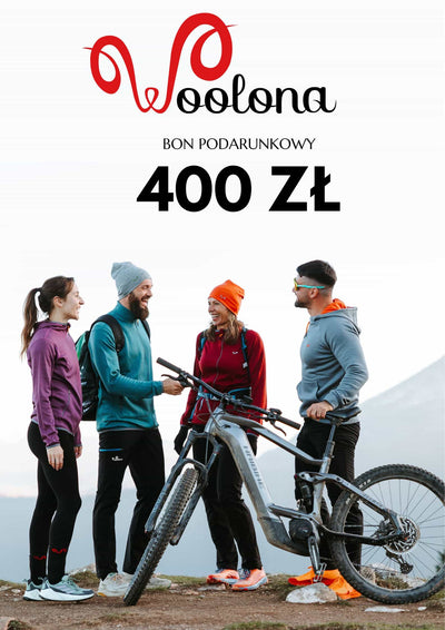 Bon podarunkowy Woolona o wartości 400 zł na prezent z wełny merino
