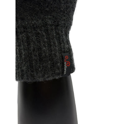 Antracitové unisex merino palčáky zblízka 