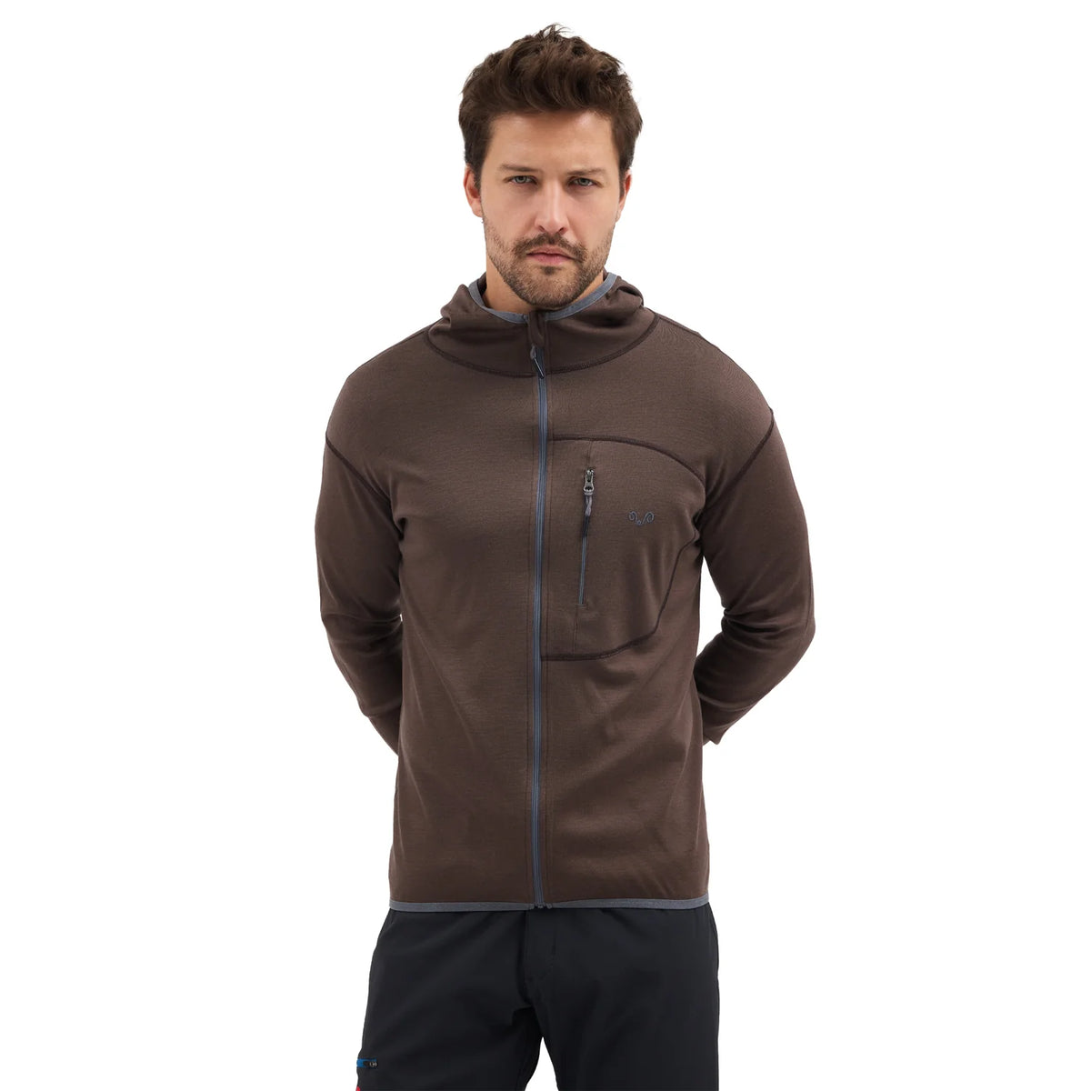 Męska bluza merino Maestro z kapturem – zdjęcie produktu