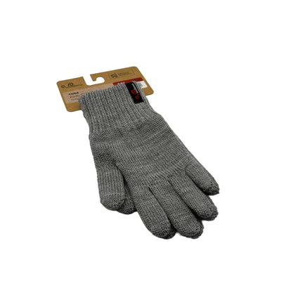 Šedé dětské rukavice ze 100% merino vlny s logem Woolona 