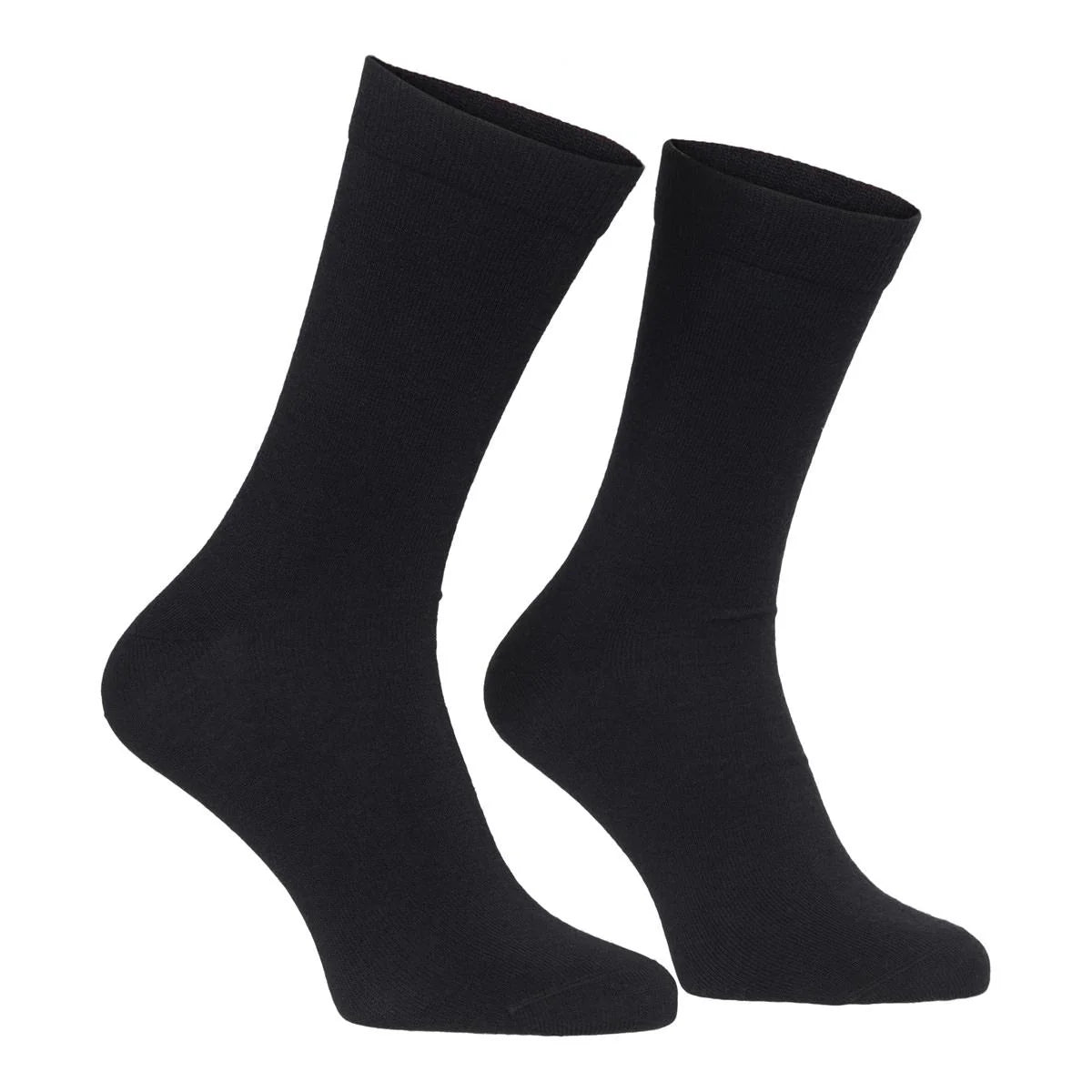 Czarne skarpetki biznesowe unisex z dzianiny 100% wełny merino
