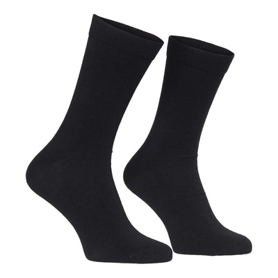Czarne skarpetki biznesowe unisex z dzianiny 100% wełny merino